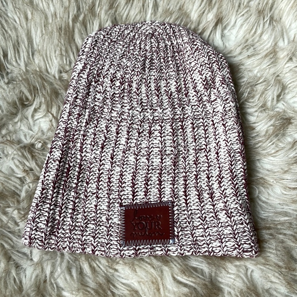 Love Your Melon Burgundy Speckled Beanie
